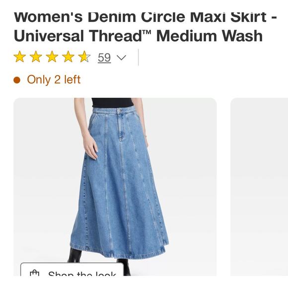 Universal Thread Womens denim maxi skirt size 8 - Picture 2 of 7